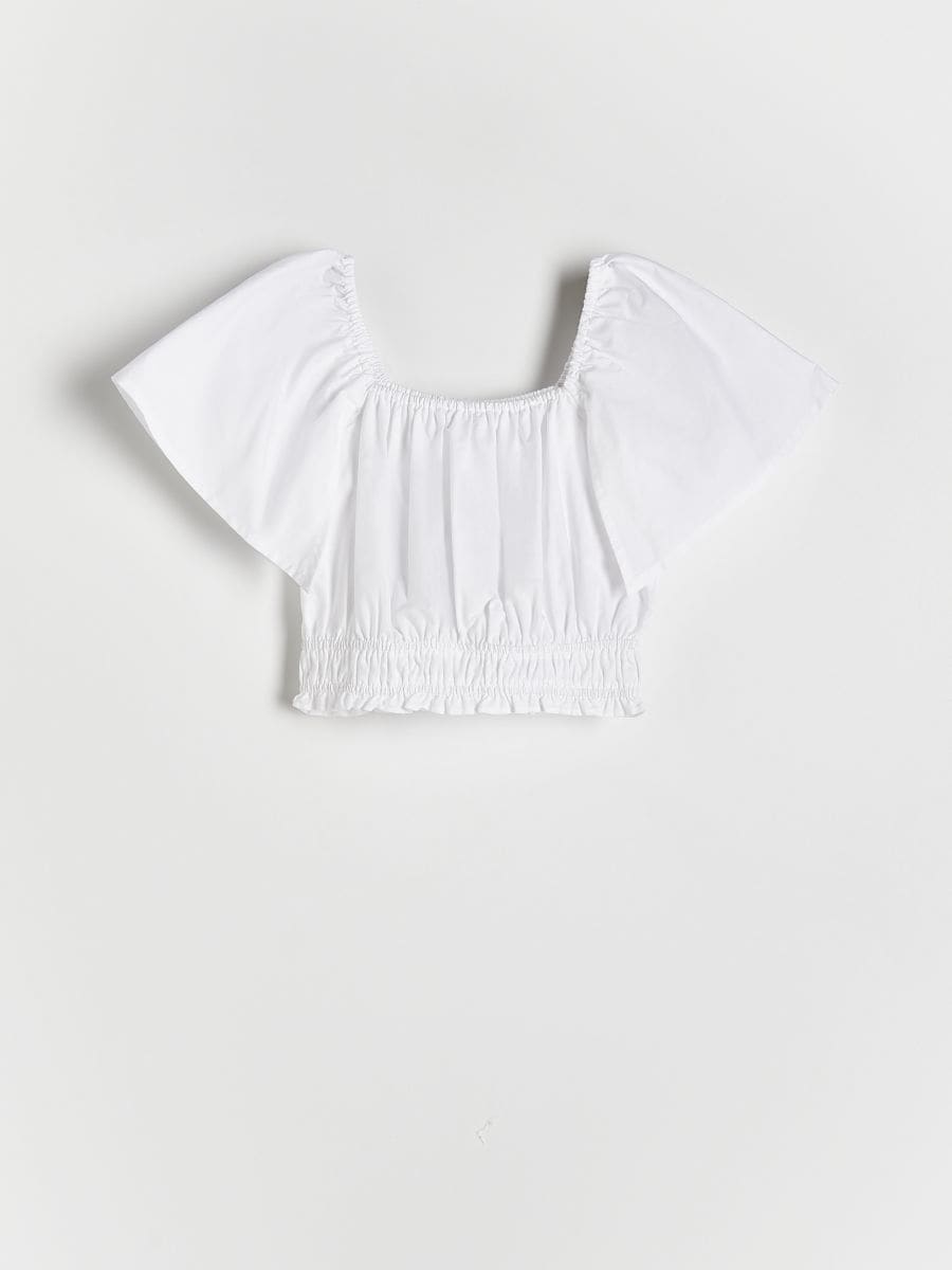 Blusa con maniche a palloncino Colore bianco RESERVED 9946X 00X