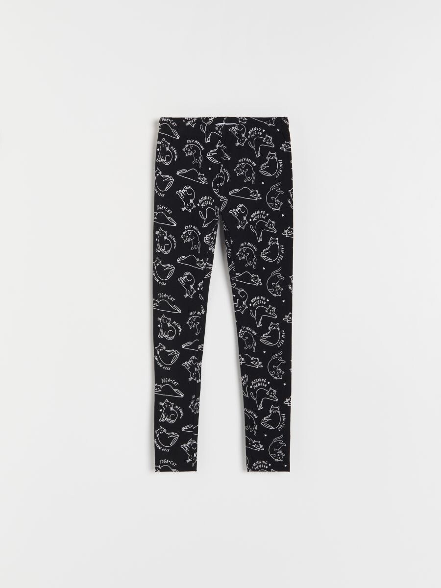 Cat pattern leggings - black - RESERVED - 2