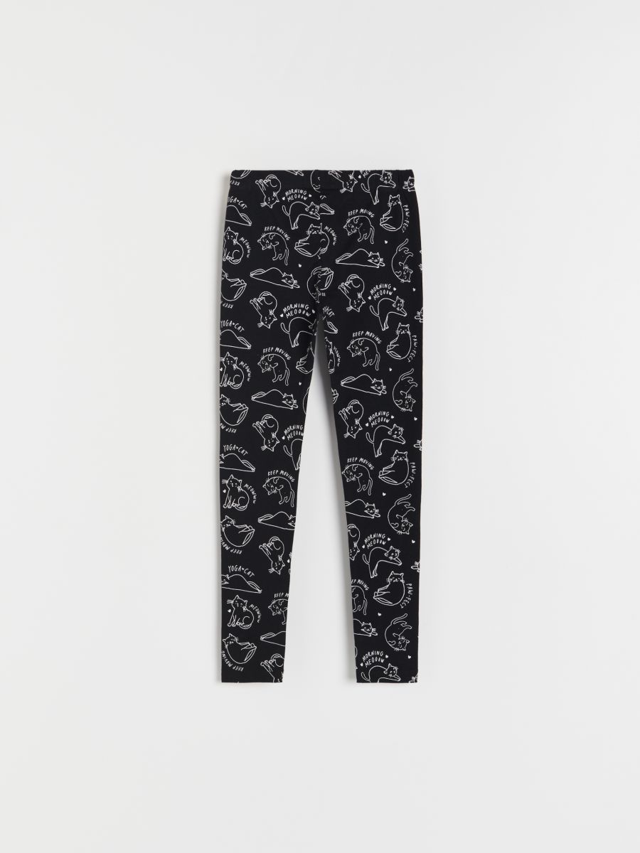 Cat pattern leggings - black - RESERVED - 4