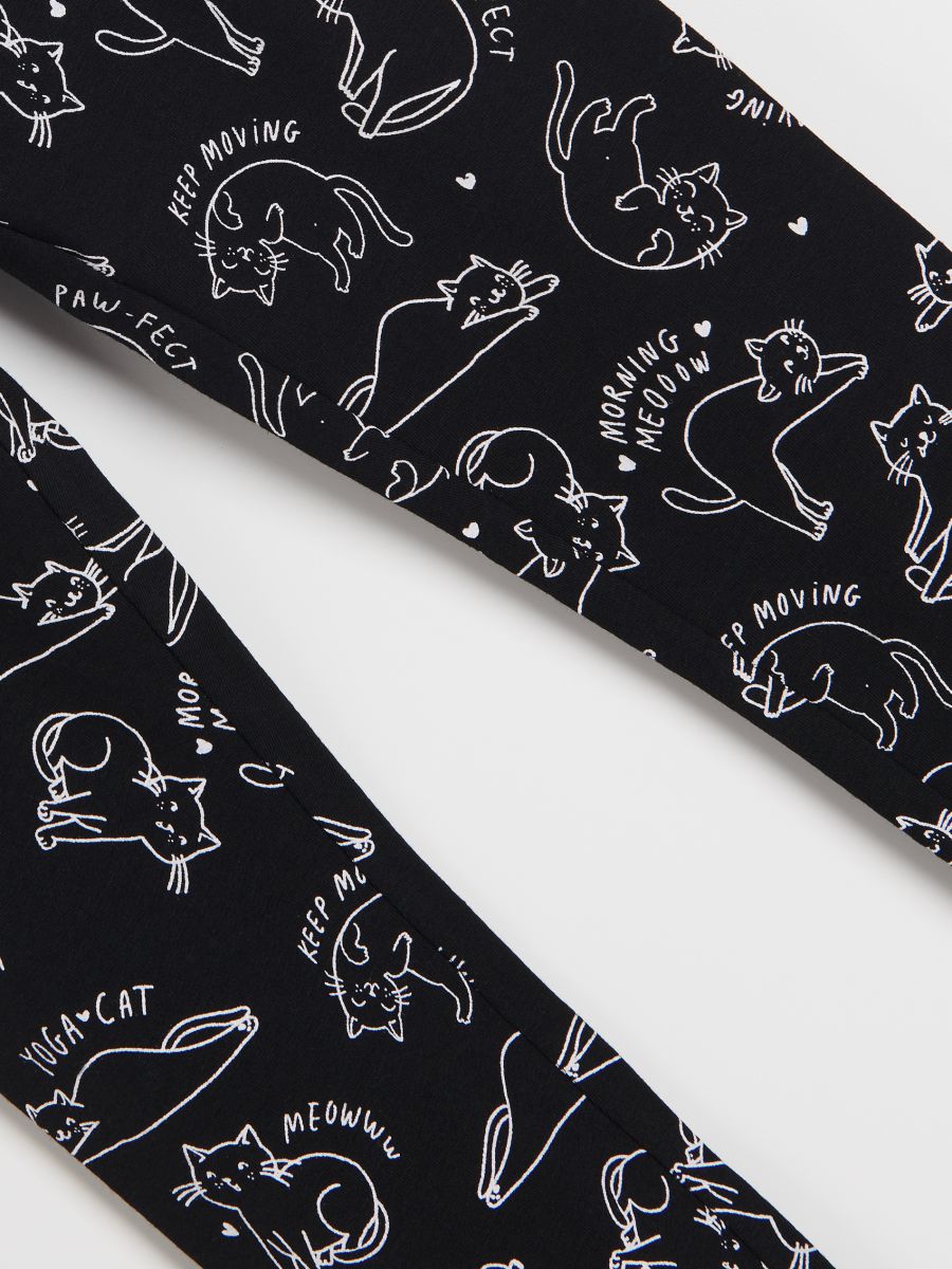 Cat pattern leggings - black - RESERVED - 3