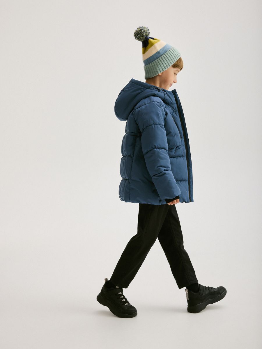 Insulated jacket with hood - steel blue - RESERVED - 2
