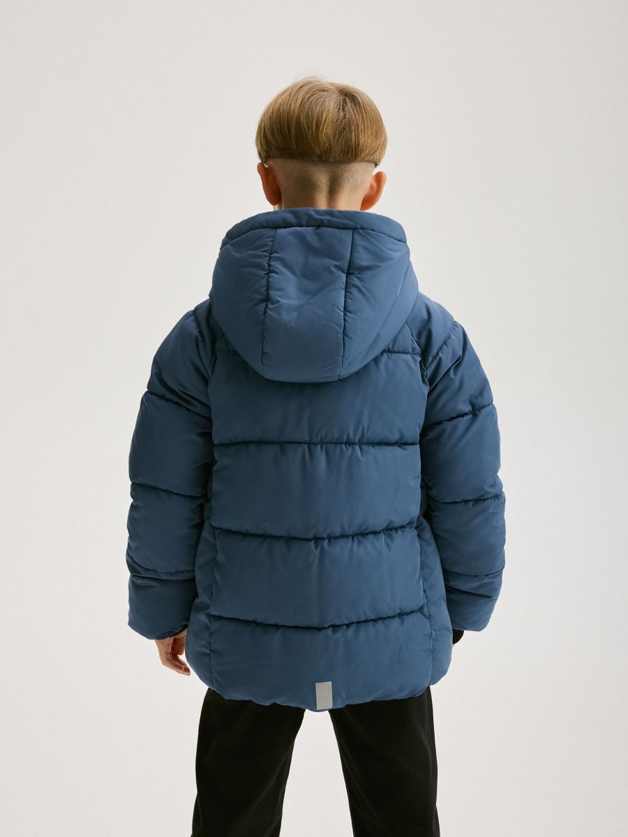 Insulated jacket with hood - steel blue - RESERVED - 4