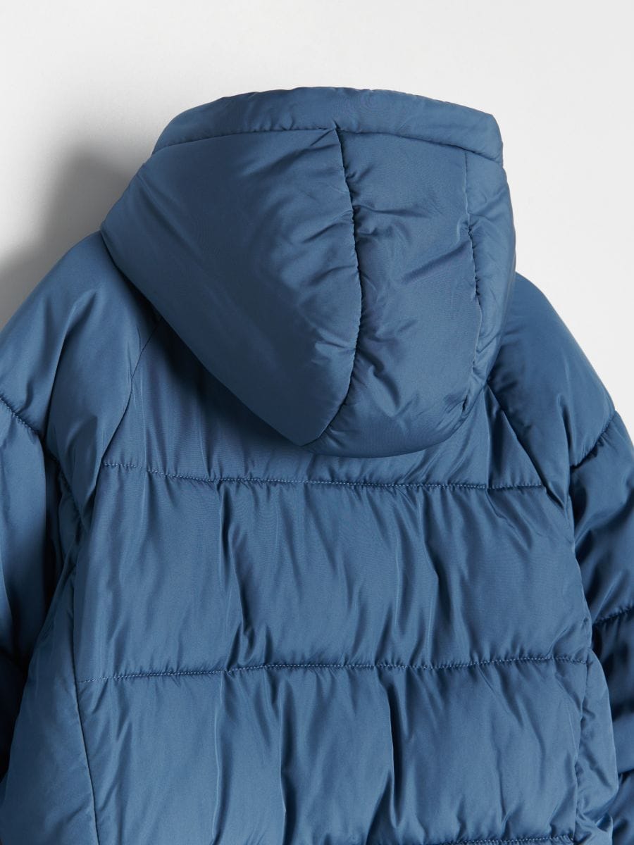 Insulated jacket with hood - steel blue - RESERVED - 5
