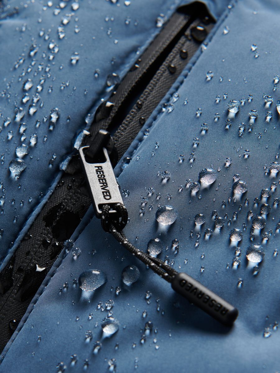 Insulated jacket with hood - steel blue - RESERVED - 7