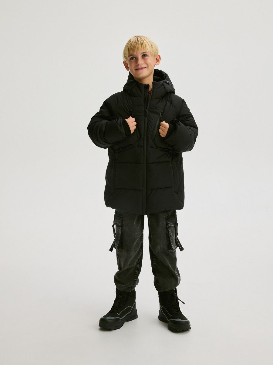 Insulated jacket with hood - black - RESERVED - 4