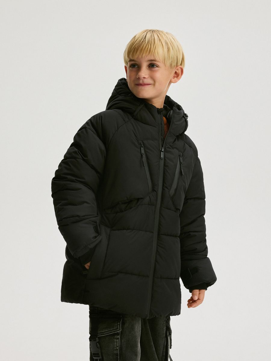 Insulated jacket with hood - black - RESERVED - 5