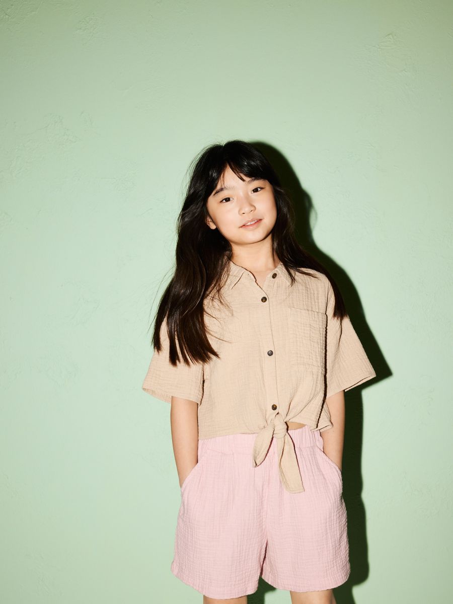 Muslin shorts - pastel pink - RESERVED - 4