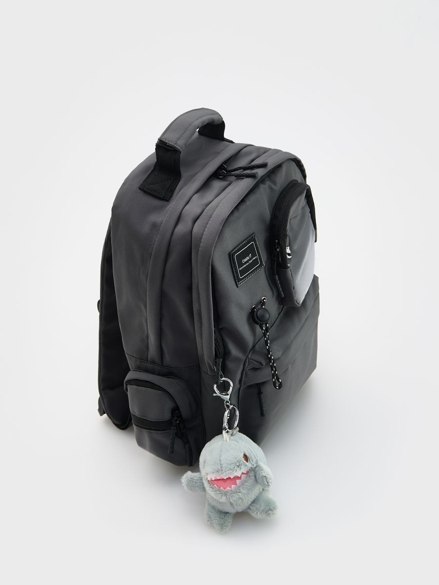 Backpack with pendant - dark grey - RESERVED - 2
