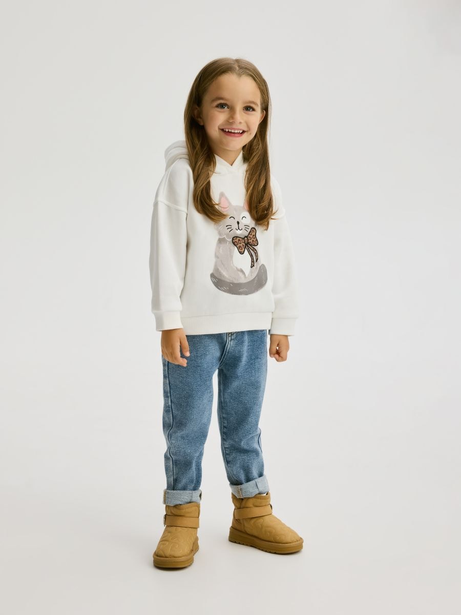 Sweatshirt with appliqué - cream - RESERVED - 2