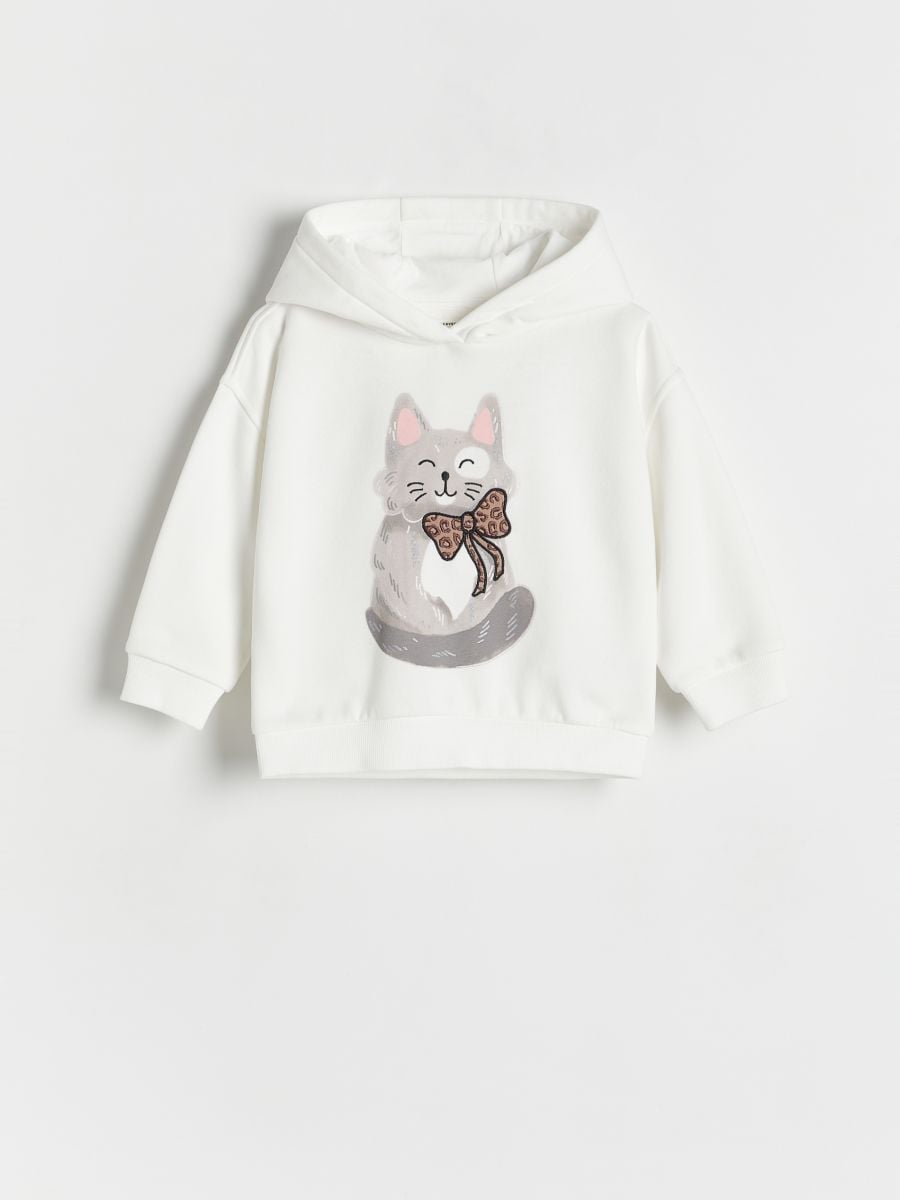 Sweatshirt with appliqué - cream - RESERVED - 3