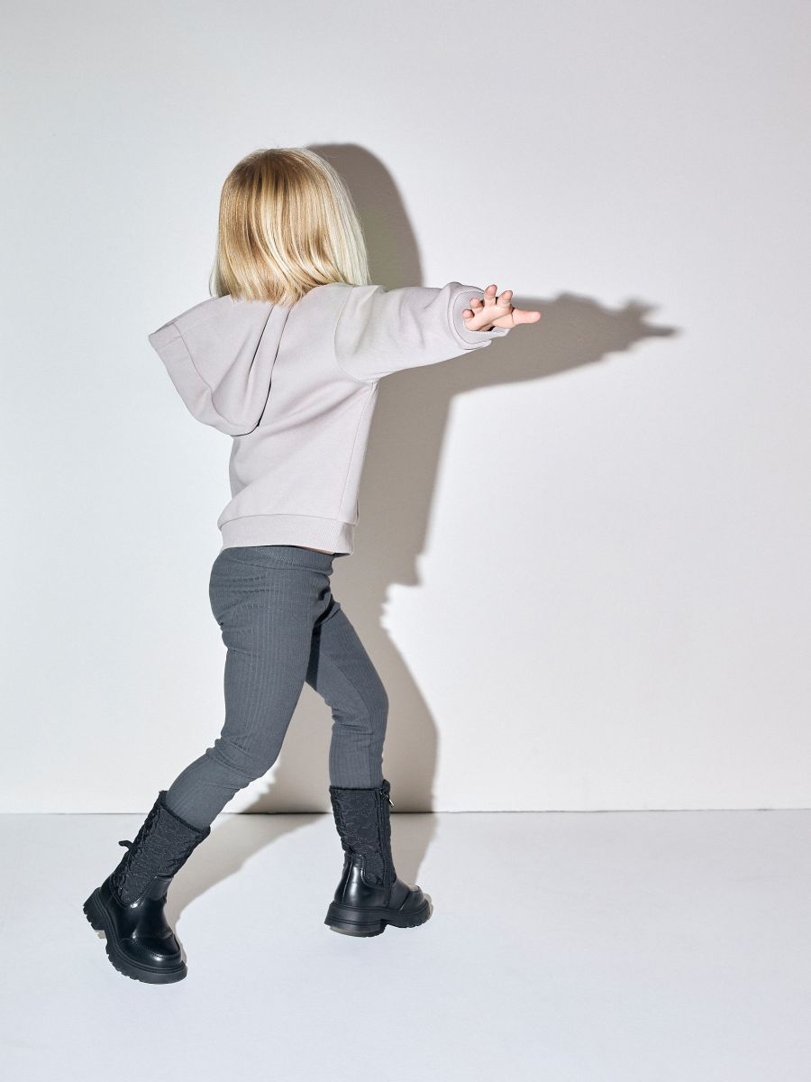 Sweatshirt with appliqué - light grey - RESERVED - 4