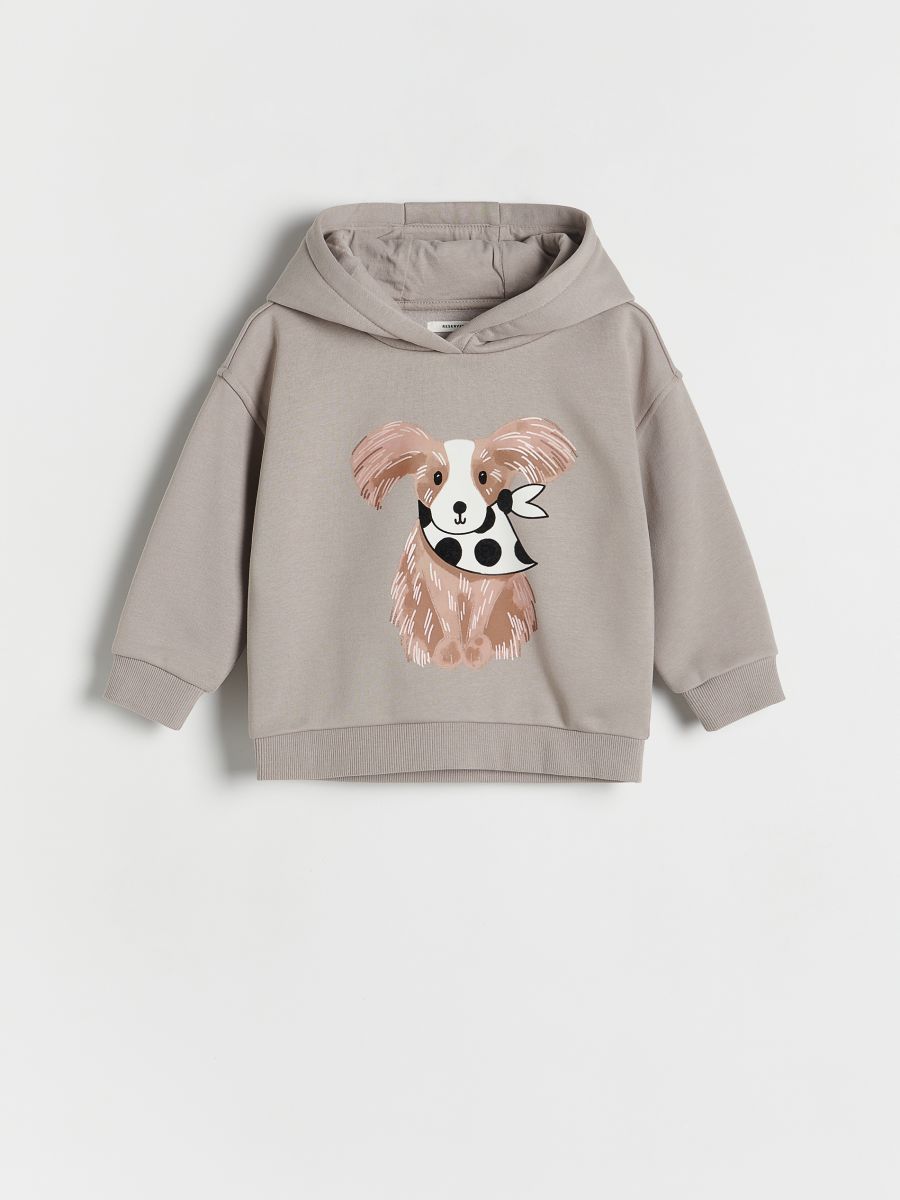 Sweatshirt with appliqué - light grey - RESERVED - 2