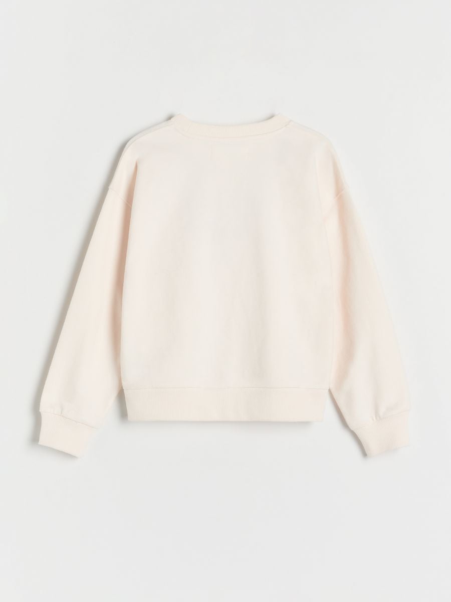 Sweatshirt with slogan - nude - RESERVED - 3
