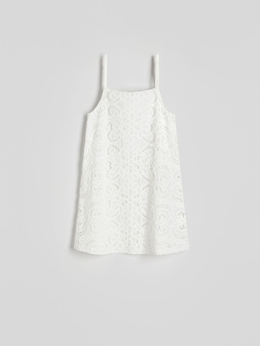 Kleid mit Lochstickerei - weiß - RESERVED - 5