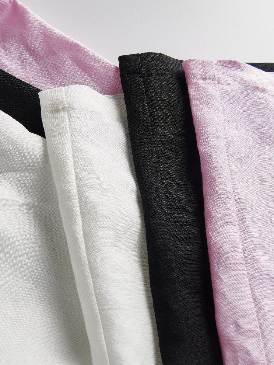 Linen rich trousers with viscose blend - pastel pink - RESERVED - 5