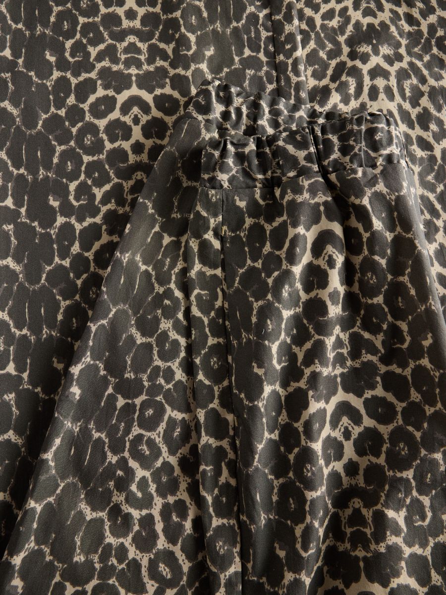 Broek met wijde pijpen en dierenprint - meerkleurig - RESERVED - 7