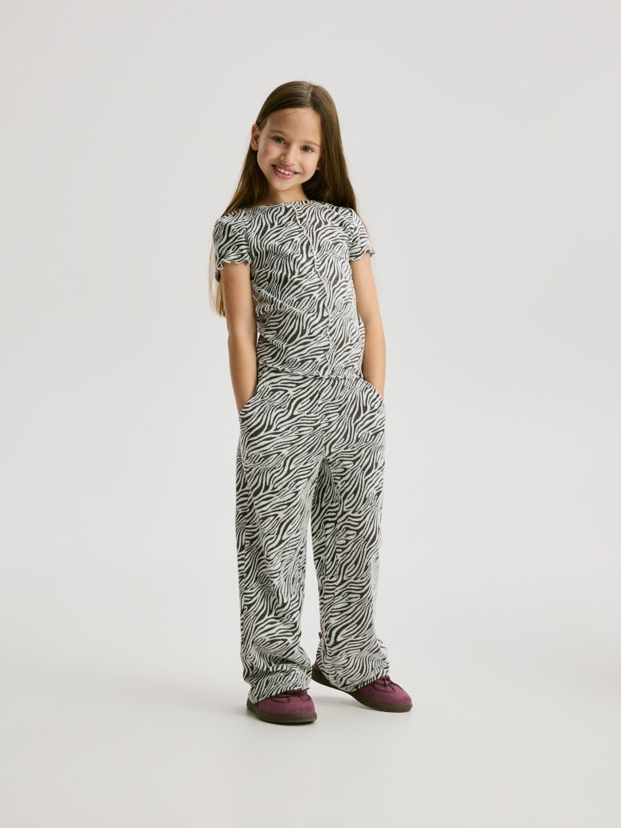 Žakardne pantalone - šareno - RESERVED