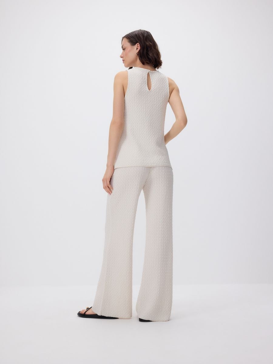 Textured top - cream - RESERVED - 4