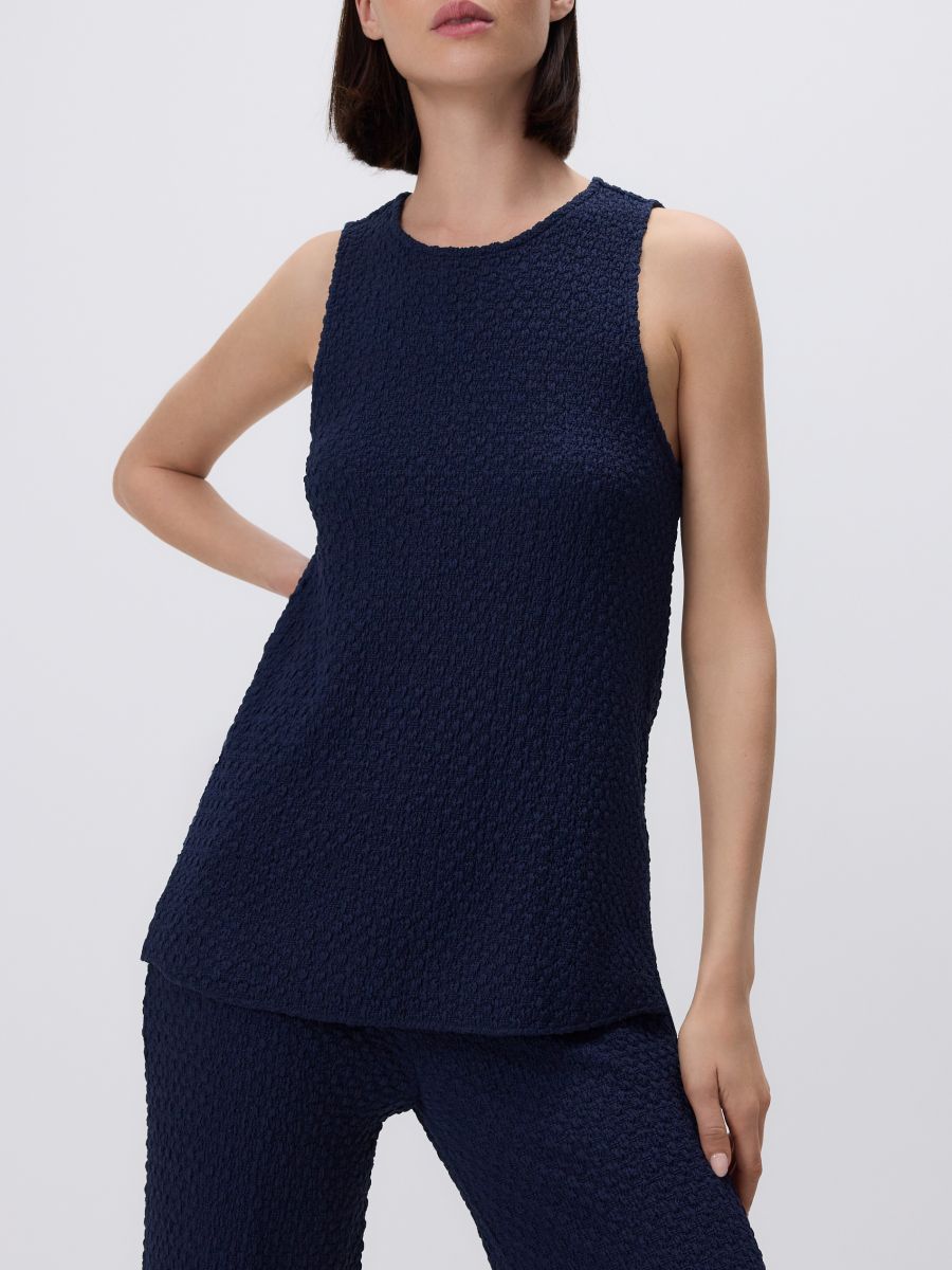 Textured top - navy - RESERVED - 3