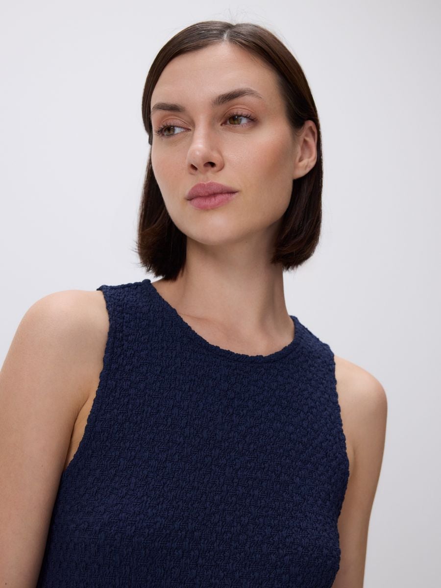 Textured top - navy - RESERVED - 4