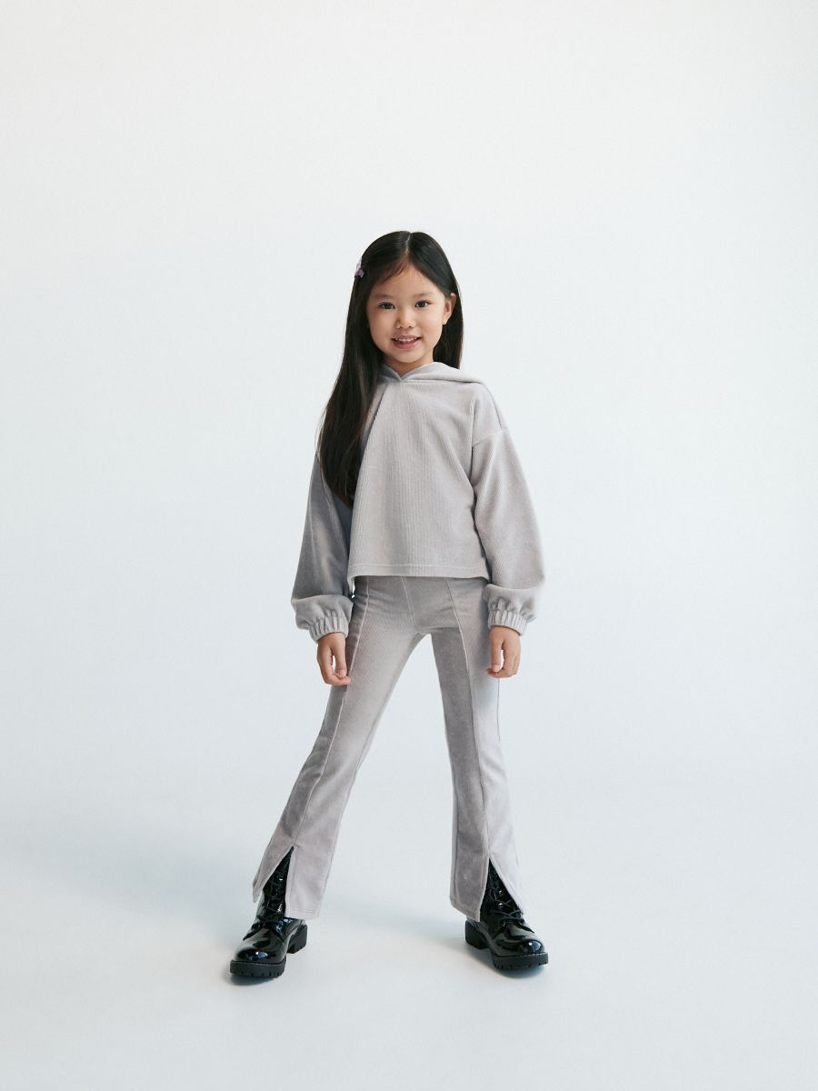 Corduroy hoodie - light grey - RESERVED - 3