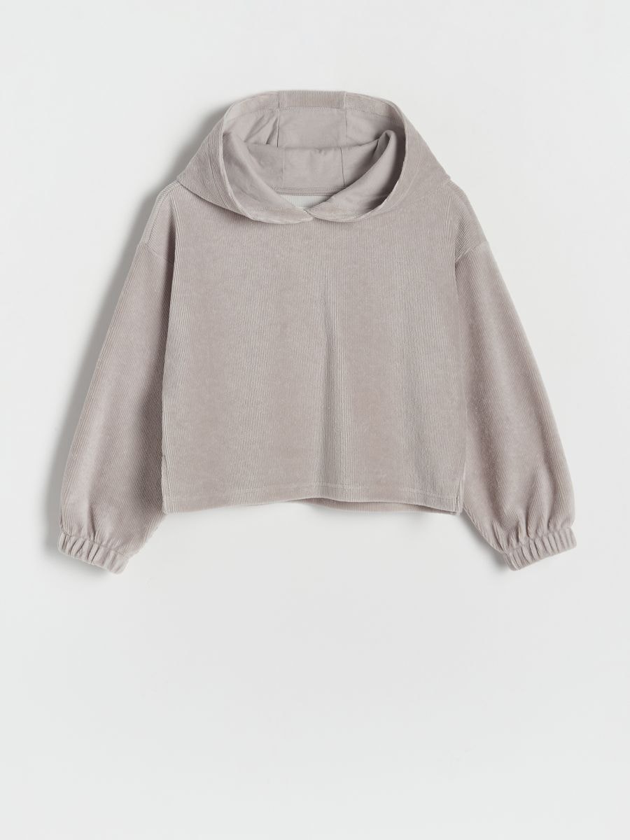 Corduroy hoodie - light grey - RESERVED - 6