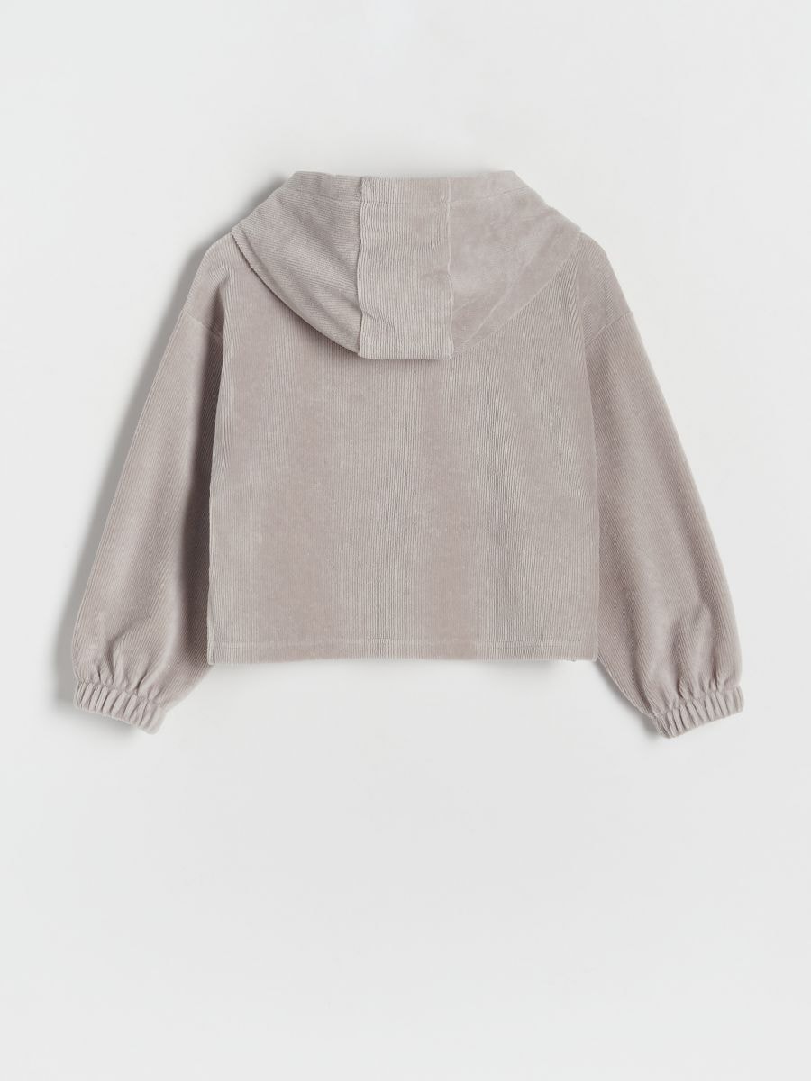 Corduroy hoodie - light grey - RESERVED - 2
