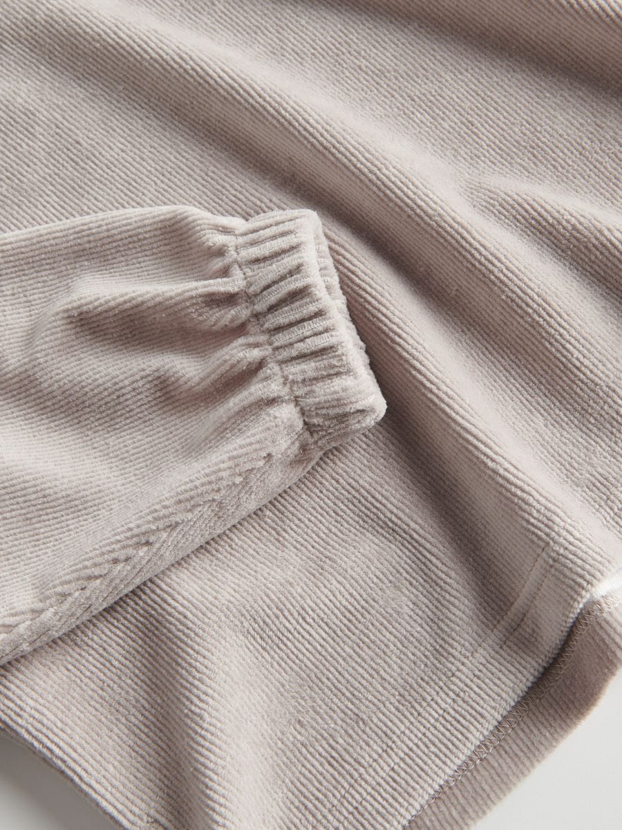 Corduroy hoodie - light grey - RESERVED - 5