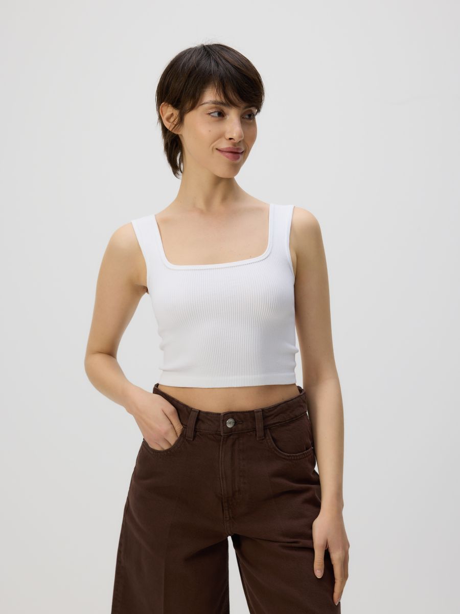 Cami crop top - white - RESERVED - 3