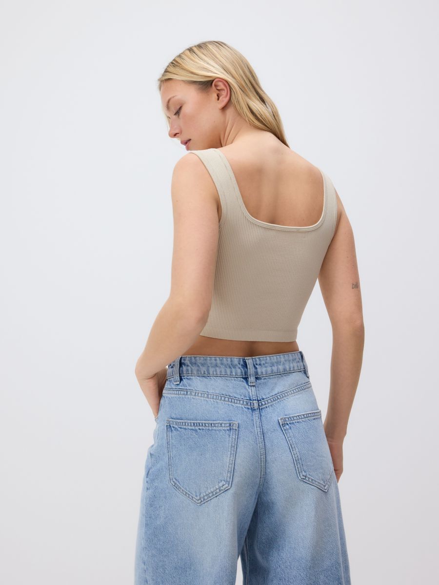 Cami crop top - nude - RESERVED - 4