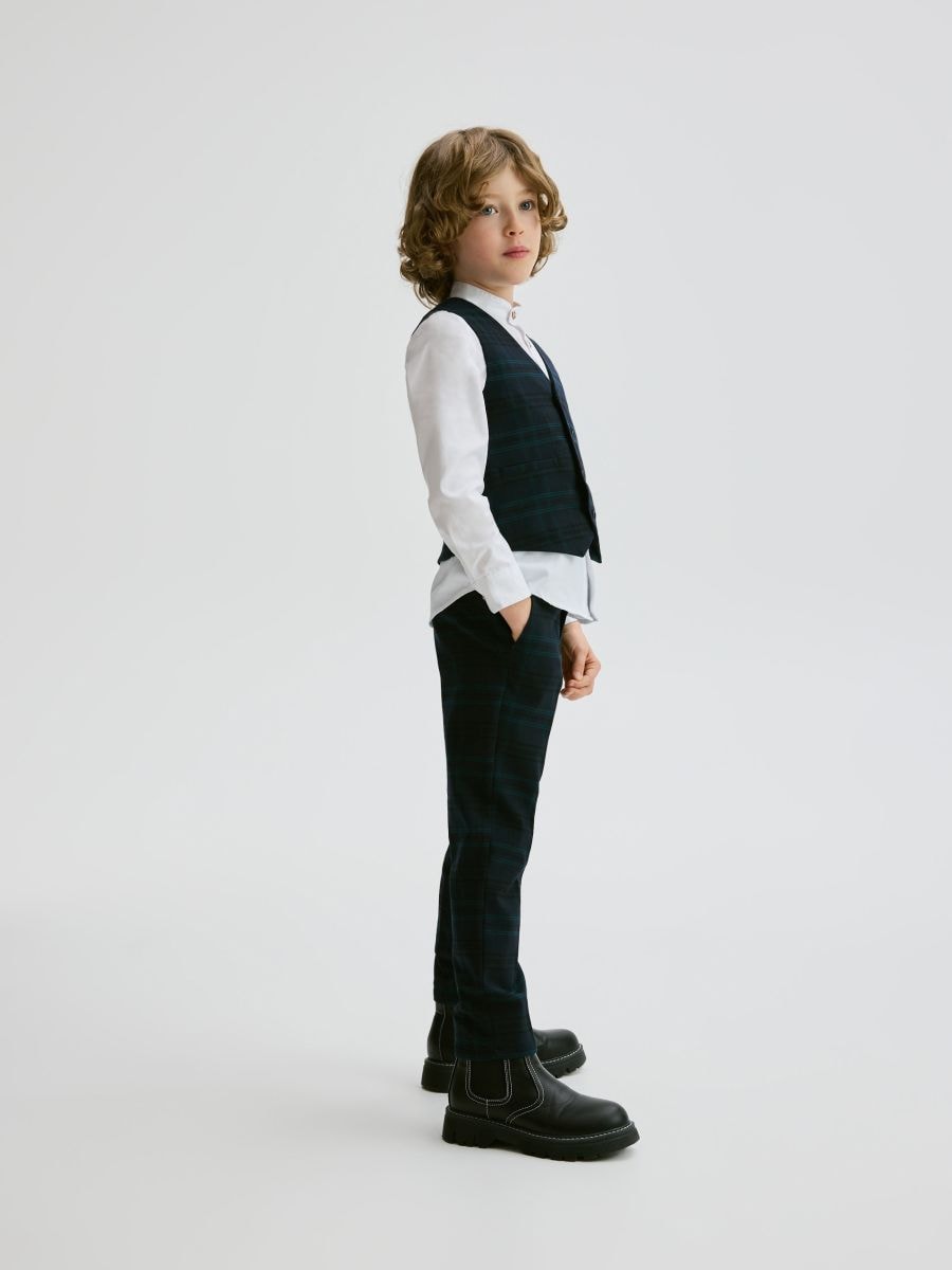 Smart trousers with viscose blend - navy - RESERVED - 6