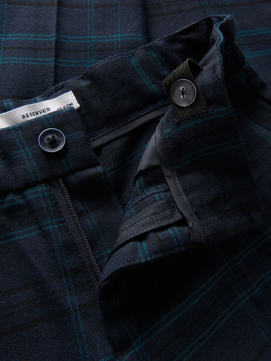 Smart trousers with viscose blend - navy - RESERVED - 4