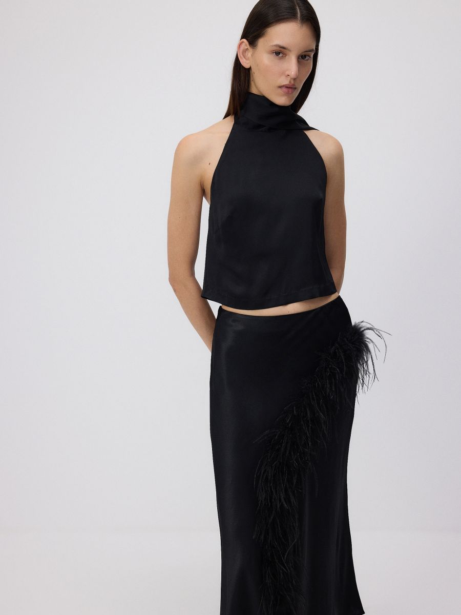 Top with fringes - black - RESERVED - 5
