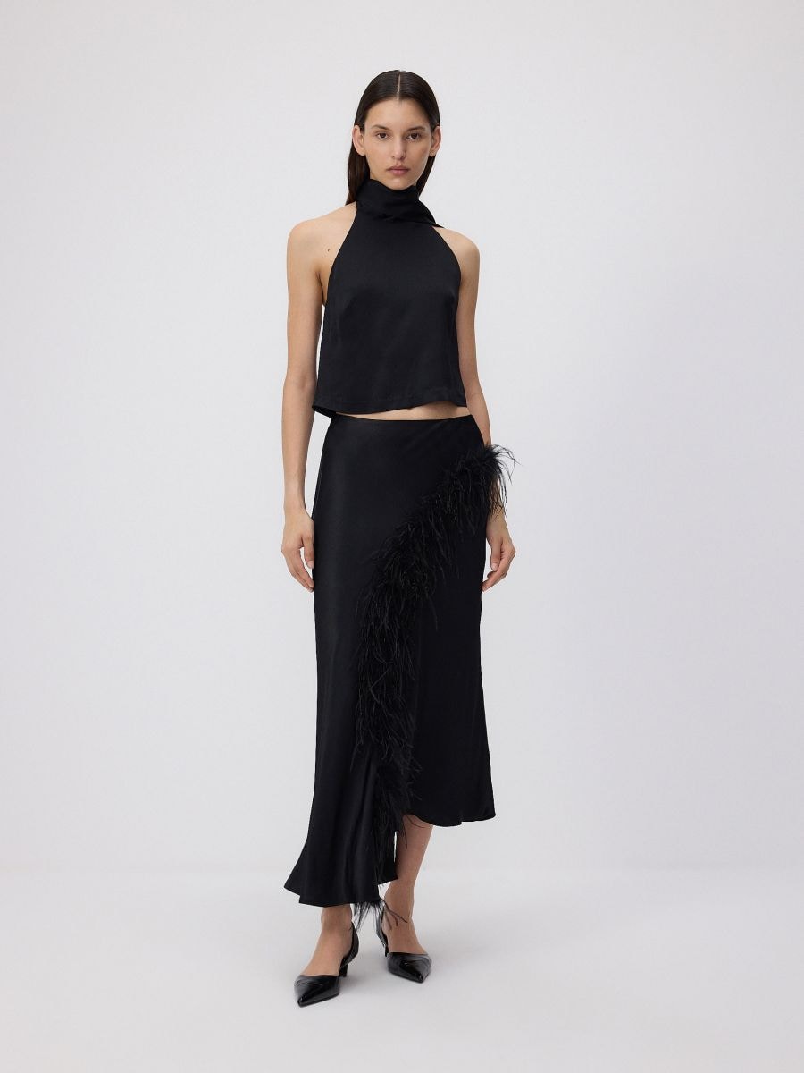 Top with fringes - black - RESERVED - 6