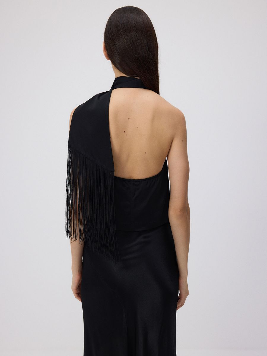 Top with fringes - black - RESERVED - 7