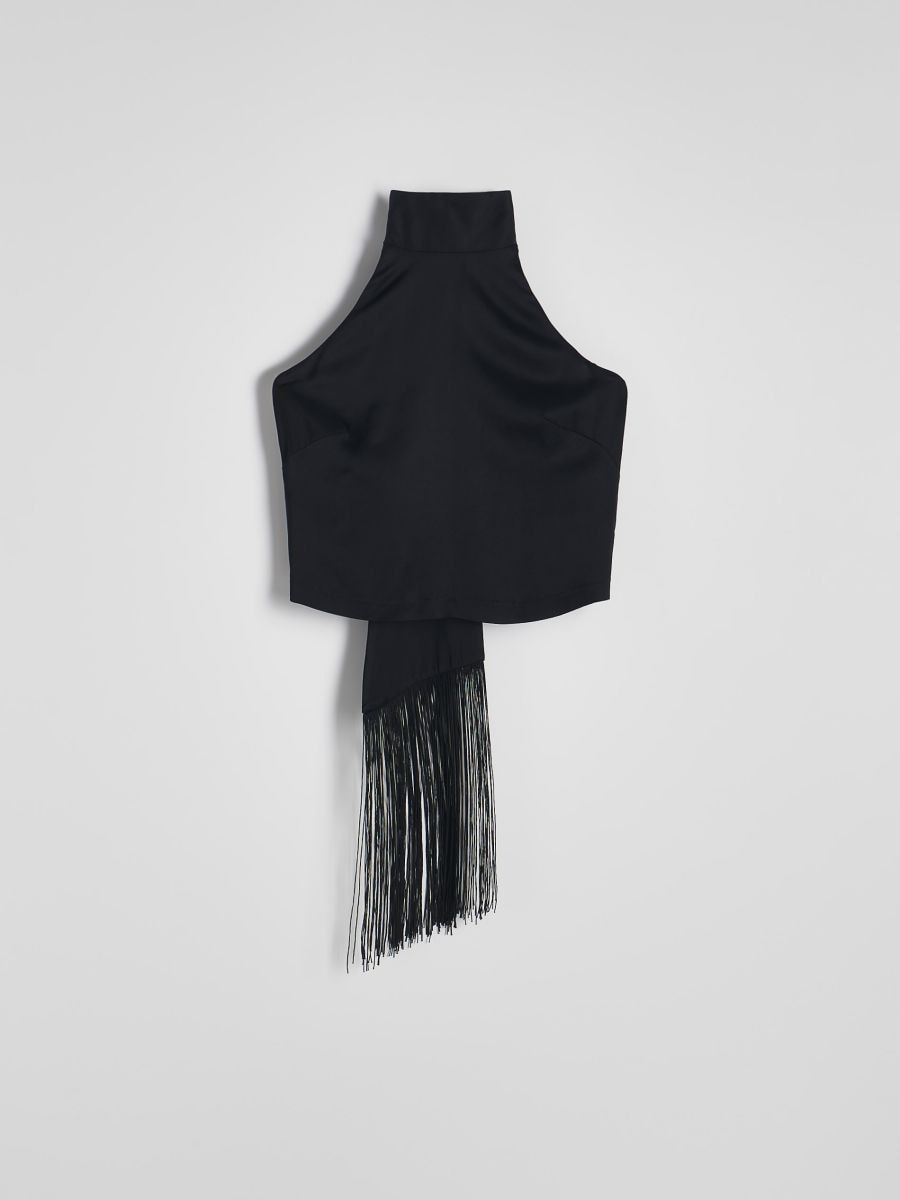 Top with fringes - black - RESERVED - 3