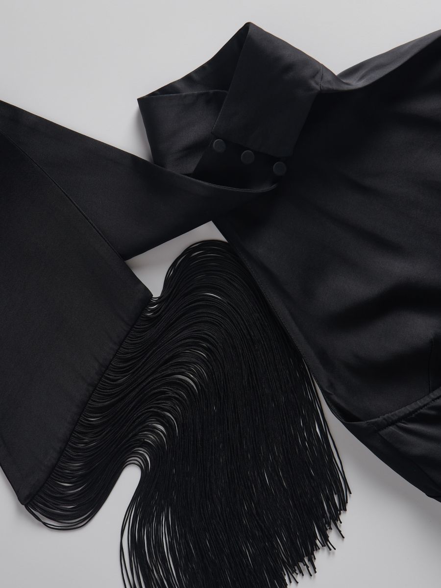 Top with fringes - black - RESERVED - 4