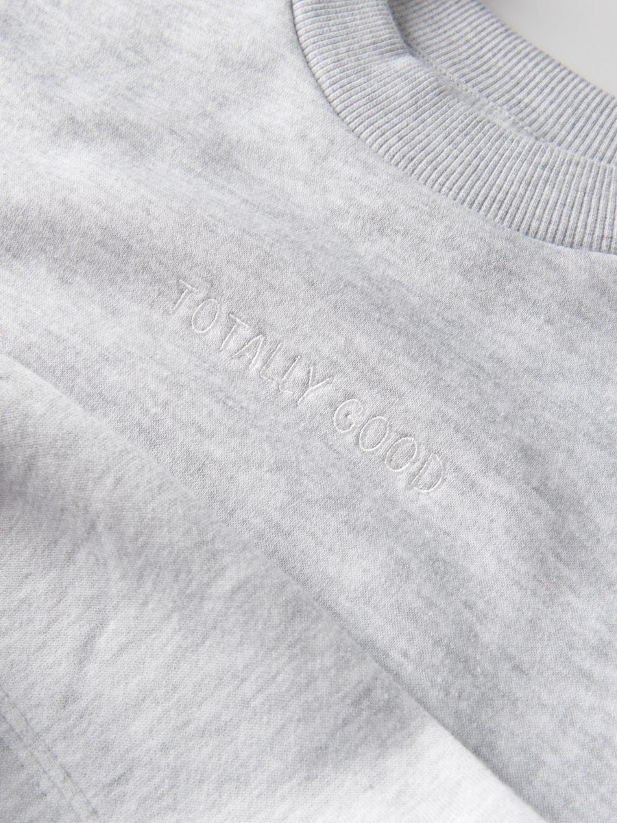 Cotton blouse with print - light grey - RESERVED - 6