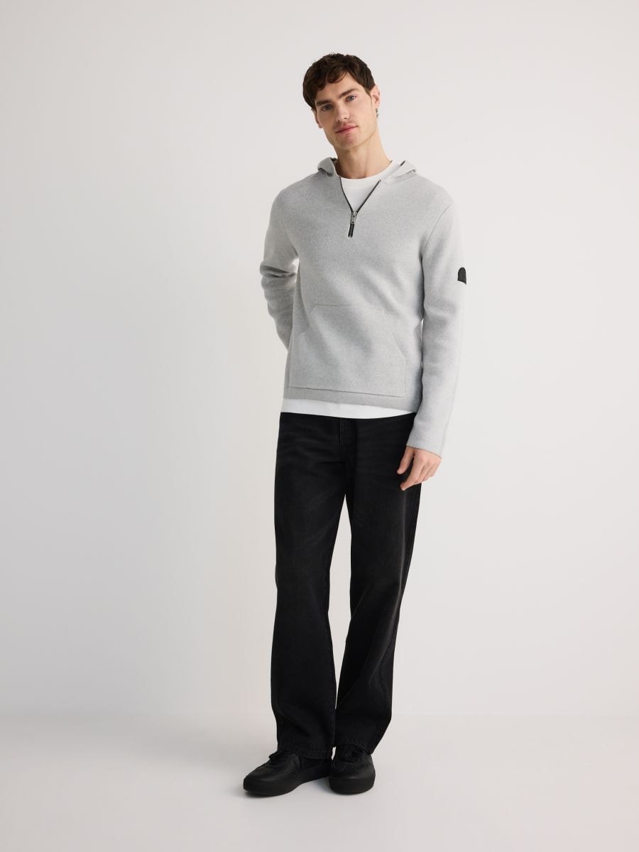 Hooded jumper - light grey - RESERVED - 2