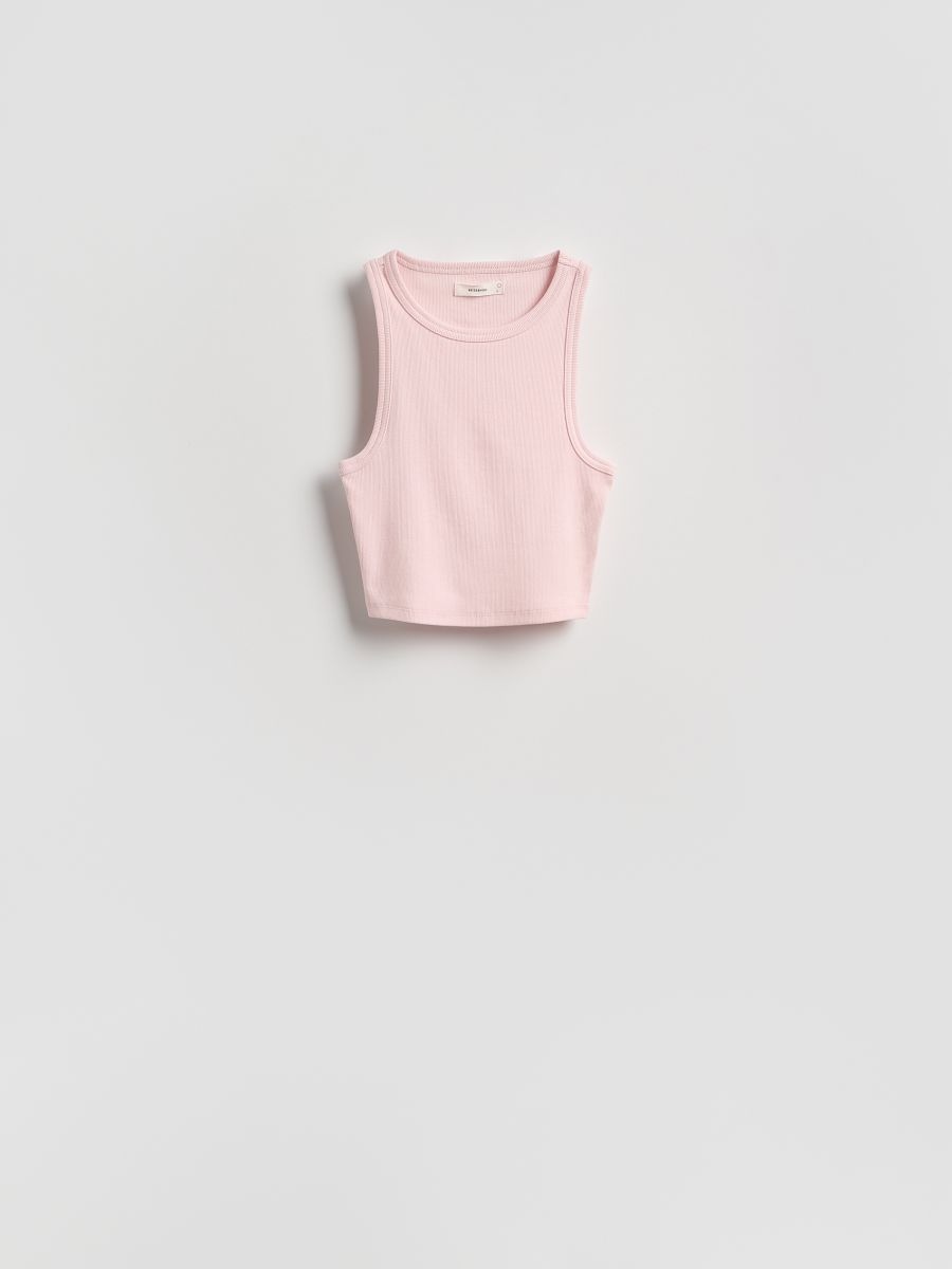 Top aus Baumwolle - pastellrosa - RESERVED