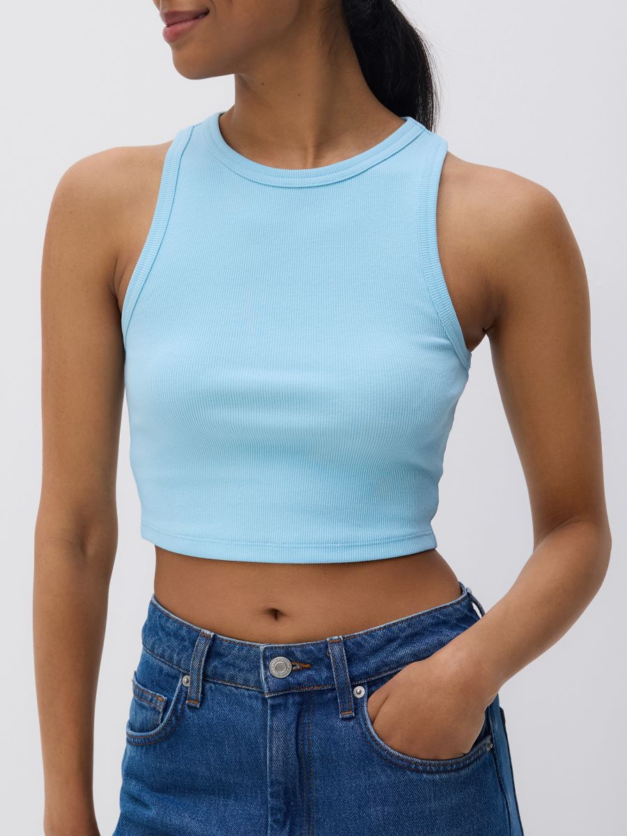 Cotton top - light turquoise - RESERVED - 2