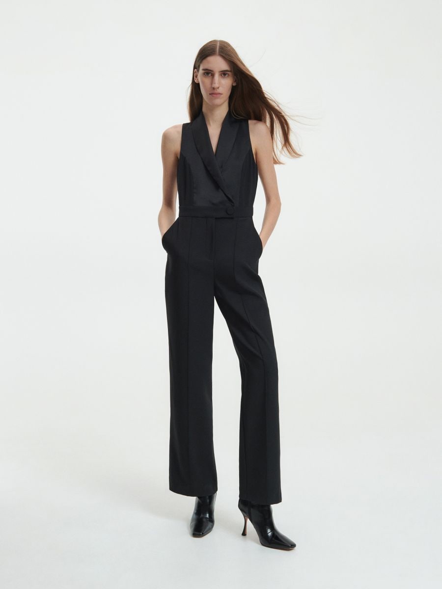 Plain jumpsuit - black - RESERVED - 7