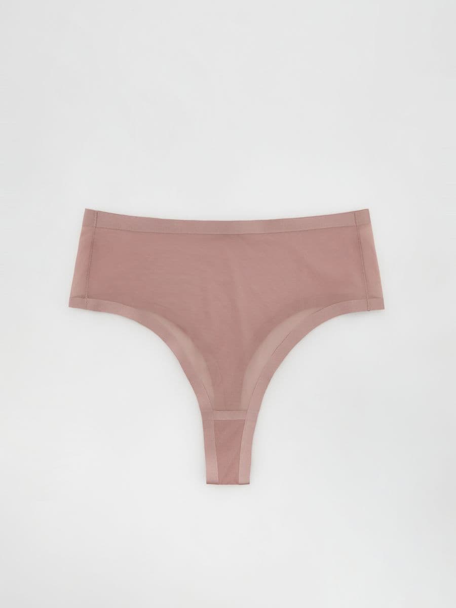Semi-transparent thong - pastel pink - RESERVED - 3