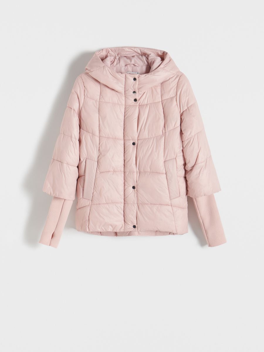 Jacket with ribbed cuffs - pastel pink - RESERVED - 4