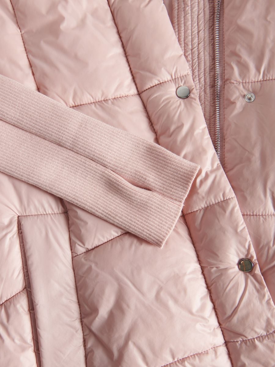 Jacket with ribbed cuffs - pastel pink - RESERVED - 5