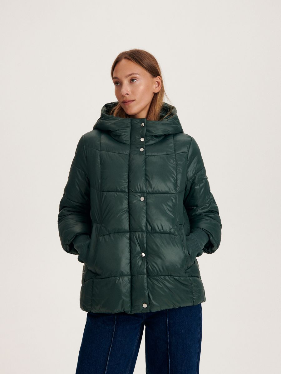 Jacket with ribbed cuffs - steel green - RESERVED - 2