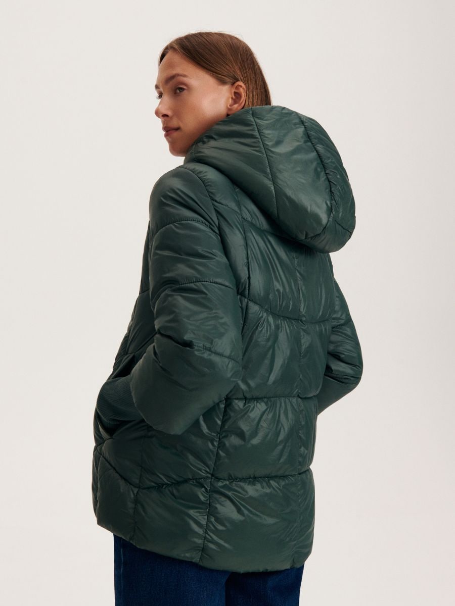 Jacket with ribbed cuffs - steel green - RESERVED - 4