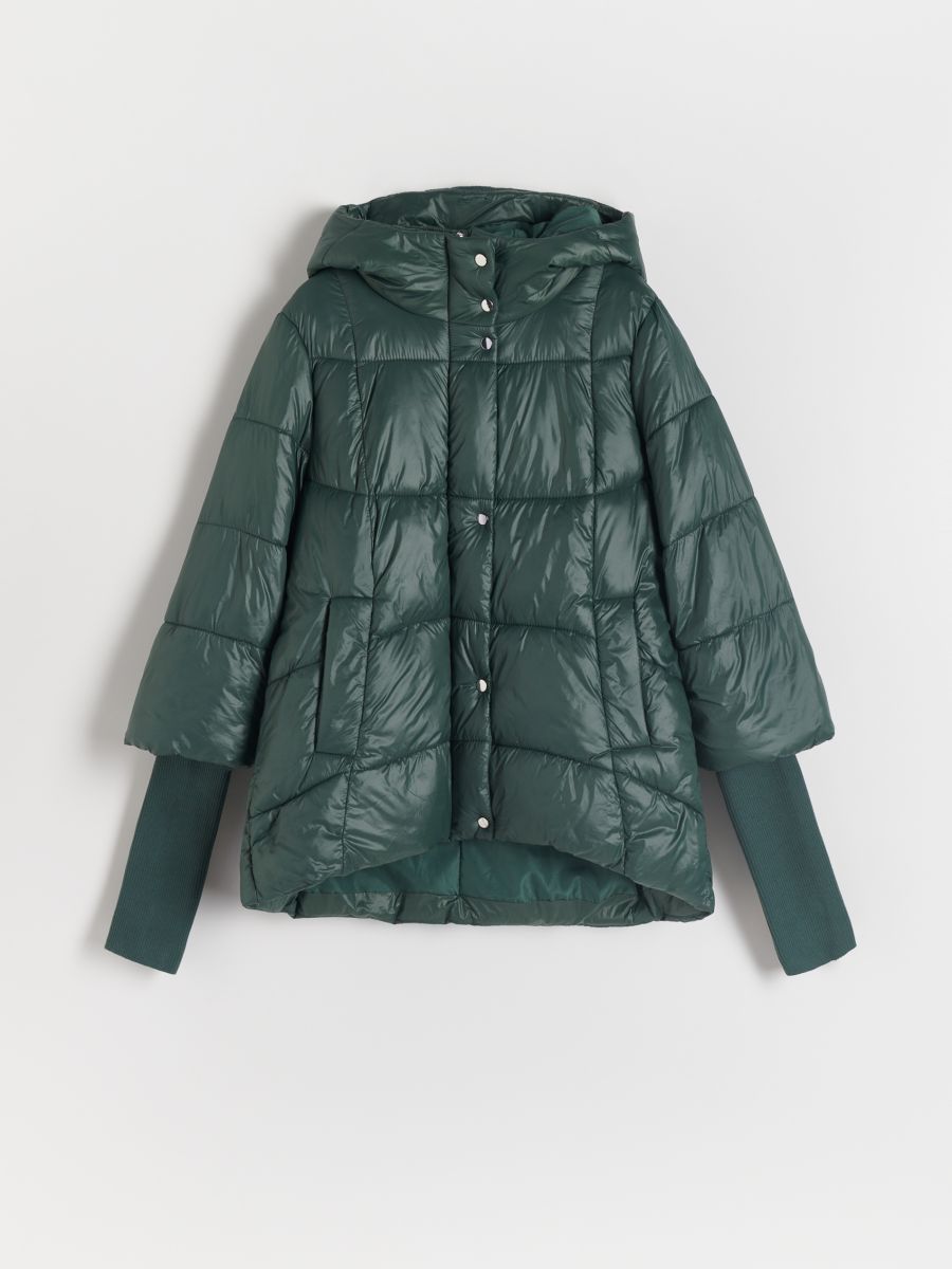 Jacket with ribbed cuffs - steel green - RESERVED - 5