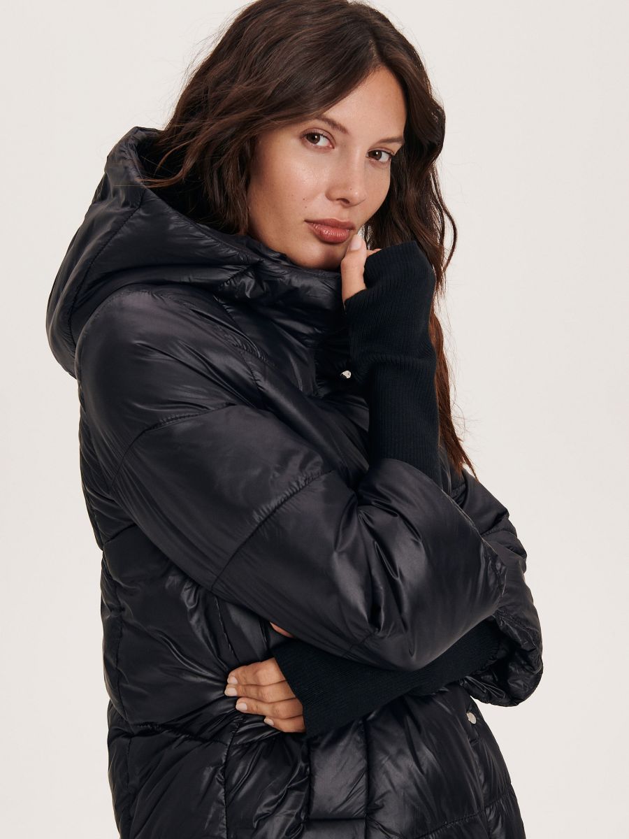 Jacket with ribbed cuffs - black - RESERVED - 3
