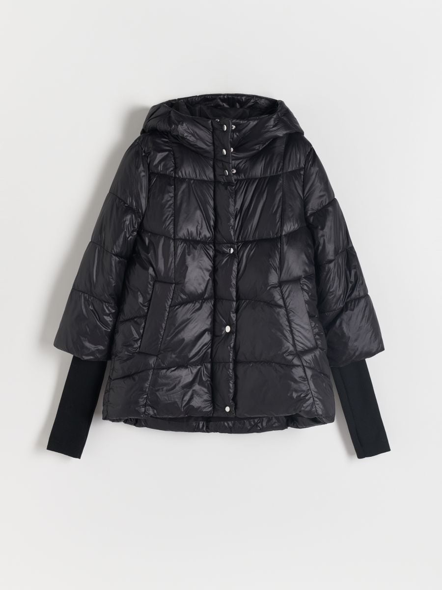 Jacket with ribbed cuffs - black - RESERVED - 4